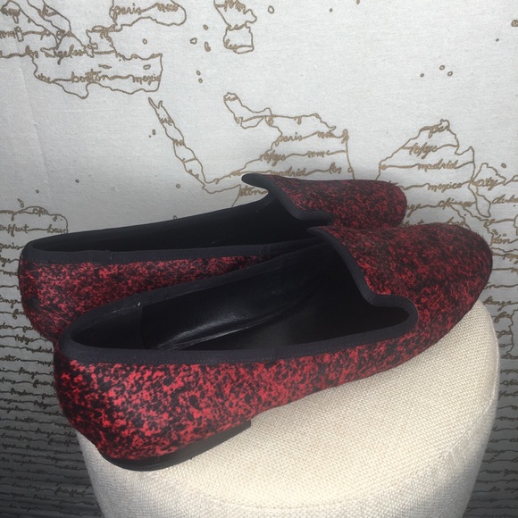 Nine West Size 11 Red Calf Hair Leather Flats - Picture 3 of 15